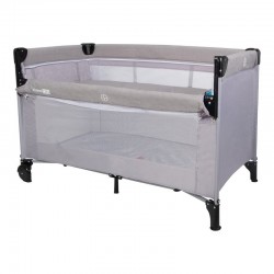Patut pliant cu etaj suplimentar Cu laterala reglabila Co-sleeping Cu 2 roti 120x60 cm Conform cu standardul european de securit