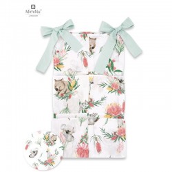 MimiNu - Organizator pentru patut Din bumbac certificat Oeko Tex Standard 100 Cu 6 compartimente Cu doua panglici 70x40 cm Austr