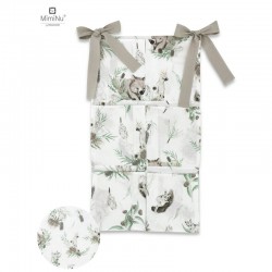 MimiNu - Organizator pentru patut Din bumbac certificat Oeko Tex Standard 100 Cu 6 compartimente Cu doua panglici 70x40 cm Austr