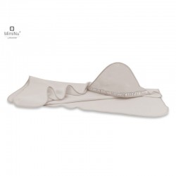 MimiNu - Prosop mare cu gluga si volanas Dimensiune 100x100 cm Din bumbac si thermo fleece Materiale certificate Oeko Tex Standa