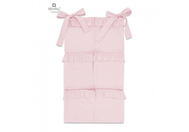 MimiNu - Organizator pentru patut Din bumbac certificat Oeko Tex Standard 100 Cu 6 compartimente Cu doua panglici 70x40 cm Cu vo