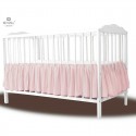 MimiNu - Volanas pentru saltea de patut 120x60 cm Din bumbac certificat Oeko Tex Standard 100 Colectia Royal Powder Pink