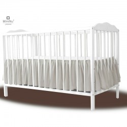 MimiNu - Volanas pentru saltea de patut 120x60 cm Din bumbac certificat Oeko Tex Standard 100 Colectia Royal Beige