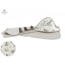 MimiNu - Prosop mare cu gluga Dimensiune 100x100 cm Din bumbac si thermo fleece Materiale certificate Oeko Tex Standard 100 Desi