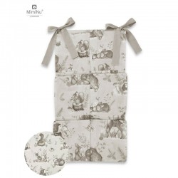 MimiNu - Organizator pentru patut Din bumbac certificat Oeko Tex Standard 100 Cu 6 compartimente Cu doua panglici 70x40 cm Desig
