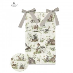 MimiNu - Organizator pentru patut Din bumbac certificat Oeko Tex Standard 100 Cu 6 compartimente Cu doua panglici 70x40 cm Desig