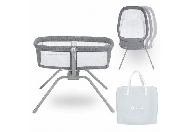 Lionelo - Patut balansoar Malin 3 in 1 Pliabil 0-9 kg Geanta Transport Asamblare Rapida Ultra-Usor Conform cu standardele europe