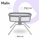 Lionelo - Patut balansoar Malin 3 in 1 Pliabil 0-9 kg Geanta Transport Asamblare Rapida Ultra-Usor Conform cu standardele europe