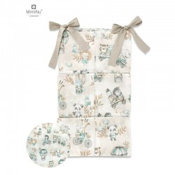MimiNu - Organizator pentru patut Din bumbac certificat Oeko Tex Standard 100 Cu 6 compartimente Cu doua panglici 70x40 cm Desig