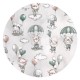 MimiNu - Aparatoare pentru patut 120x60 cm Din bumbac certificat Oeko Tex Standard 100 Cu inaltimea de 30 cm Cu panglici Parachu