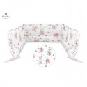 MimiNu - Aparatoare pentru patut 120x60 cm Din bumbac certificat Oeko Tex Standard 100 Cu inaltimea de 30 cm Cu volanase Cu pang