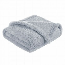 Bocioland - Paturica pufoasa pentru copii Din fleece Dimensiune mare 80 x 100 cm Gray