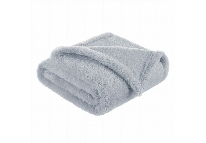 Bocioland - Paturica pufoasa pentru copii Din fleece Dimensiune mare 80 x 100 cm Gray