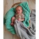 Bocioland - Paturica pufoasa pentru copii Din fleece Dimensiune mare 80 x 100 cm Gray