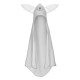 Qmini - Prosop cu gluga cu urechi Din bumbac Dimensiune mare 80x80 cm Gray Rabbit