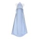 Qmini - Prosop cu gluga cu urechi Din bumbac Dimensiune mare 80x80 cm Blue Hippo