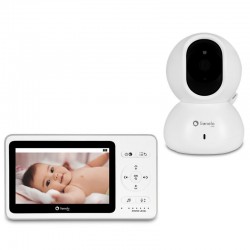 Lionelo - Videofon Babyline 8.2  Cu termometru Cu melodii Cu comunicare in 2 sensuri Alb