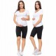 Qmini - Colanti scurti pentru gravide Cu talie speciala Din bumbac Masura XL Black