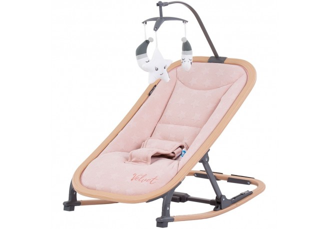 Scaunel balansoar Chipolino Velvet rose water wood