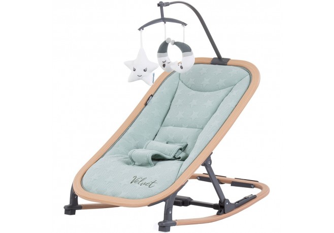 Scaunel balansoar Chipolino Velvet aloe wood