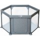 Tarc de joaca pentru bebe Hexagonal Cu 4 manere Intrare cu fermoar Cu geanta de transport 117 x 67 x 67 cm Conform cu standardul