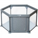 Tarc de joaca pentru bebe Hexagonal Cu 4 manere Intrare cu fermoar Cu geanta de transport 117 x 67 x 67 cm Conform cu standardul