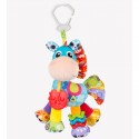 Jucarie mare pentru carucior scoica auto si patut Cu jucarie de dentitie Cu sunete Activity Friend Clip Clop 39 cm Playgro