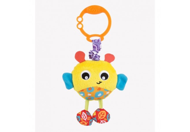 Jucarie cu vibratii pentru carucior scoica auto si patut Wiggling Bertie Bee 23 cm Playgro