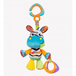 Jucarie pentru carucior scoica auto si patut Cu jucarie de dentitie Zoe Zebra Munchimal 32 cm Playgro