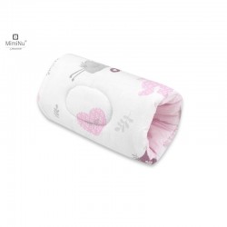MimiNu - Perna pentru alaptat tip manson Din bumbac certificat Oeko Tex Standard 100 25 cm Baby Shower Pink