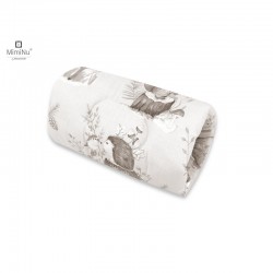 MimiNu - Perna pentru alaptat tip manson Din bumbac certificat Oeko Tex Standard 100 25 cm Design Calm Forest Beige