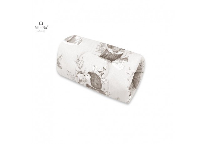 MimiNu - Perna pentru alaptat tip manson Din bumbac certificat Oeko Tex Standard 100 25 cm Design Calm Forest Beige