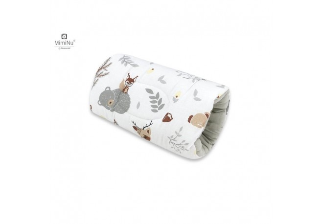 MimiNu - Perna pentru alaptat tip manson Din bumbac certificat Oeko Tex Standard 100 25 cm Forest Friends Beige