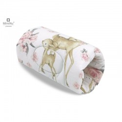 MimiNu - Perna pentru alaptat tip manson Din bumbac certificat Oeko Tex Standard 100 25 cm Sweet Deer Pink