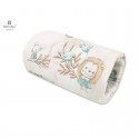MimiNu - Perna pentru alaptat tip manson Din bumbac certificat Oeko Tex Standard 100 25 cm Zoo on Bikes Nugat