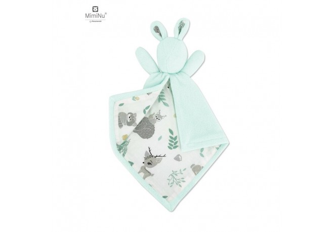 MimiNu - Lanka Jucarie textila moale pentru bebelusi Cu doua fete Materiale certificate Oeko Tex Standard 100 45 x 27 cm Forest 
