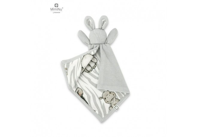 MimiNu - Lanka Jucarie textila moale pentru bebelusi Cu doua fete 45 x 27 cm Materiale certificate Oeko Tex Standard 100 Safari 