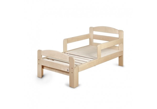 Patut extensibil YappyGrow din lemn de mesteacan Cu bariere de protectie De la 1.5 ani pana la 18 ani YappyKids 140-190x70 cm Na