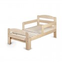Patut extensibil YappyGrow din lemn de mesteacan Cu bariere de protectie De la 1.5 ani pana la 18 ani YappyKids 140-190x70 cm Na