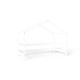 Casuta de joaca din lemn certificat FSC In stil scandinav YappyHytte House YappyKids 169x89x135 cm Alb