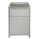 Comoda de infasat YappyMini din lemn Cu trei sertare Cu blat de infasat detasabil YappyKids 65x54x90 cm Gri