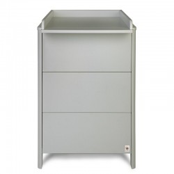 Comoda de infasat YappyMini din lemn Cu trei sertare Cu blat de infasat detasabil YappyKids 65x54x90 cm Gri