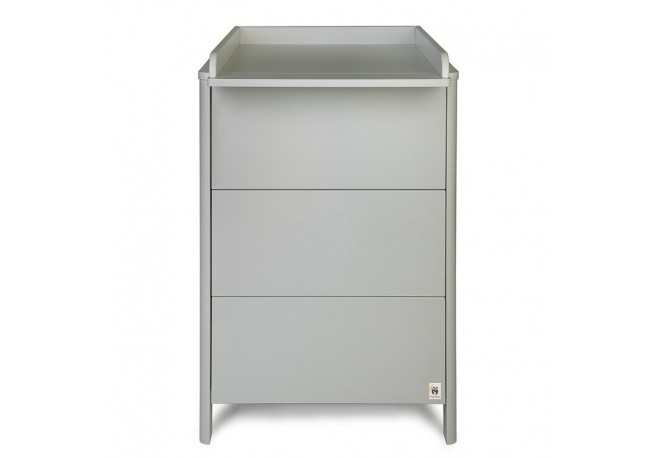 Comoda de infasat YappyMini din lemn Cu trei sertare Cu blat de infasat detasabil YappyKids 65x54x90 cm Gri