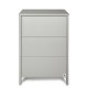 Comoda de infasat YappyMini din lemn Cu trei sertare Cu blat de infasat detasabil YappyKids 65x54x90 cm Gri