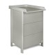 Comoda de infasat YappyMini din lemn Cu trei sertare Cu blat de infasat detasabil YappyKids 65x54x90 cm Gri