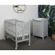 Comoda de infasat YappyMini din lemn Cu trei sertare Cu blat de infasat detasabil YappyKids 65x54x90 cm Gri