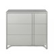 Comoda de infasat YappyClassic din lemn Cu trei sertare Cu blat de infasat detasabil YappyKids 105x50x90 cm Gri