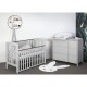 Comoda de infasat YappyClassic din lemn Cu trei sertare Cu blat de infasat detasabil YappyKids 105x50x90 cm Gri
