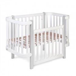 Patut cu laterala culisanta si inclinare unghiulara YappyEtude din lemn de fag YappyKids 120x60 cm Gri