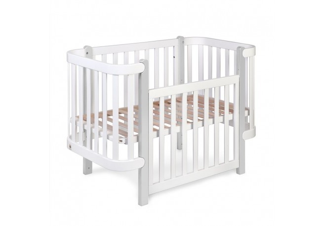 Patut cu laterala culisanta si inclinare unghiulara YappyEtude din lemn de fag YappyKids 120x60 cm Gri